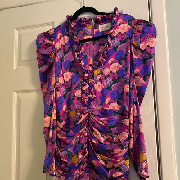 Floral Puff Sleeve Mini Dress - Picture 7 of 7